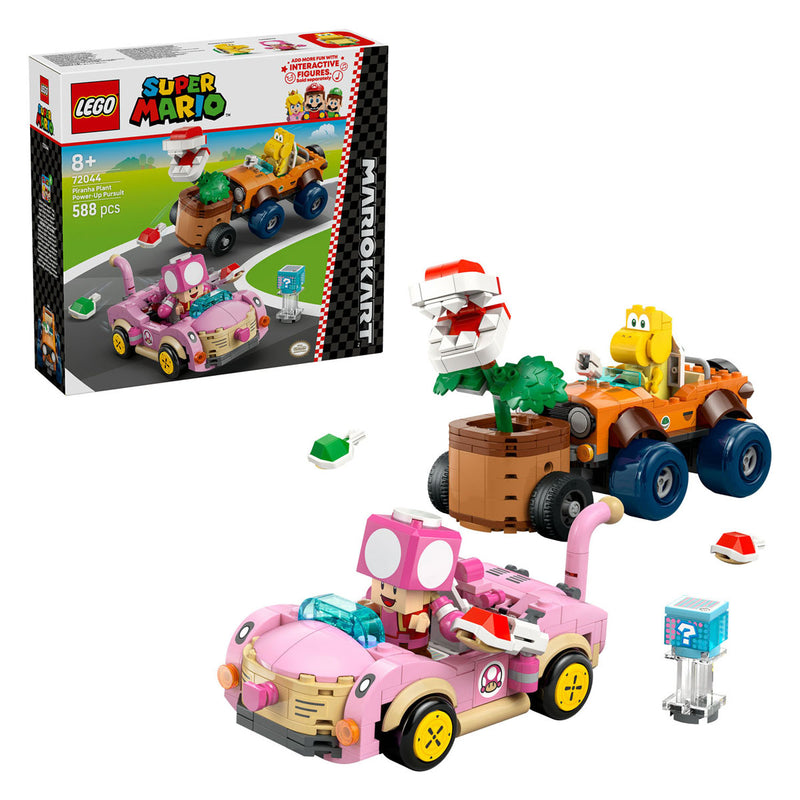 Load image into Gallery viewer, Lego super mario kart 72044 achtervolging met de piranha plant