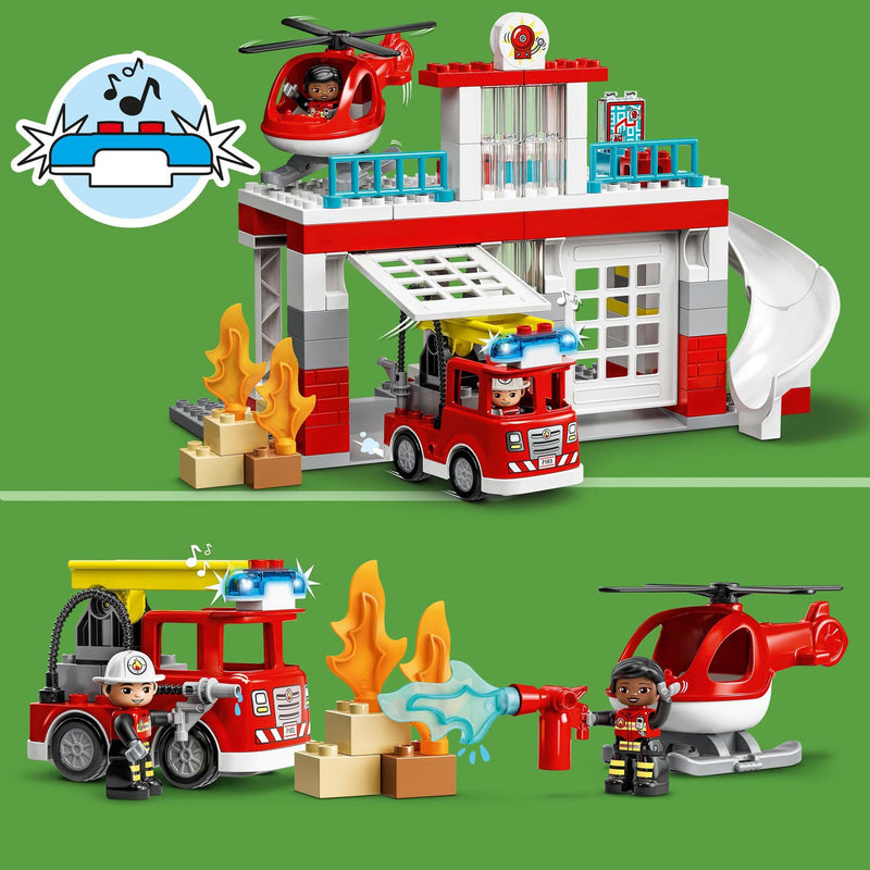 Load image into Gallery viewer, Lego LEGO Duplo 10970 Brandweerkazerne Helikopter