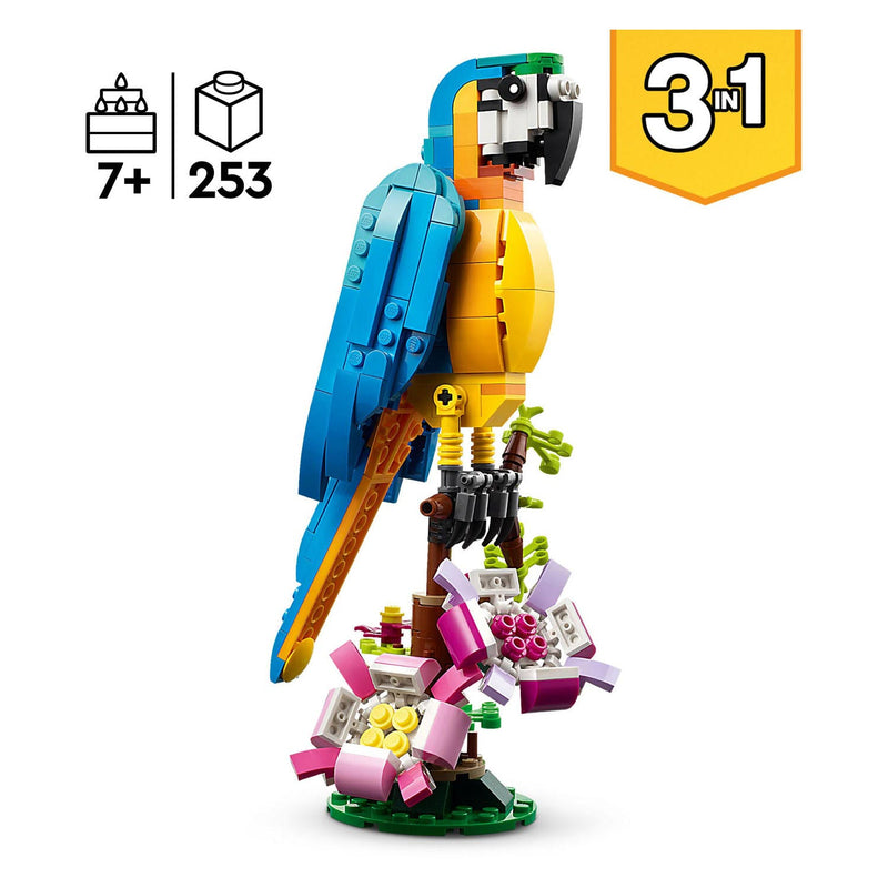 Load image into Gallery viewer, Lego creator 3in1 exotische papegaai - kikker - vis dieren speelgoed set voor kinderen - 31136