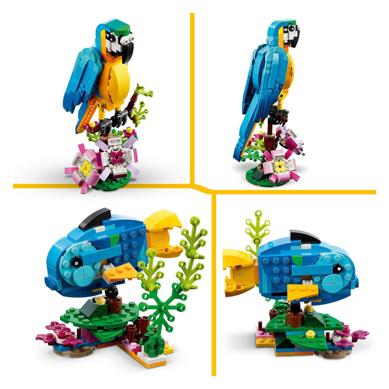 Load image into Gallery viewer, Lego creator 3in1 exotische papegaai - kikker - vis dieren speelgoed set voor kinderen - 31136