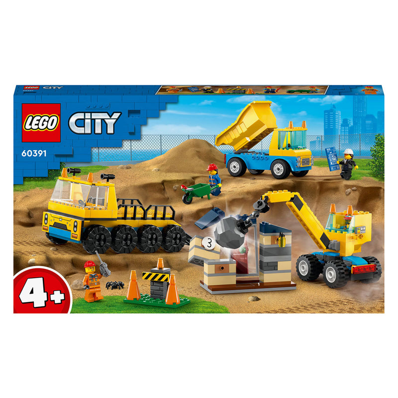 Load image into Gallery viewer, Lego city 60391 kiepwagen, bouwtruck en sloopkraan