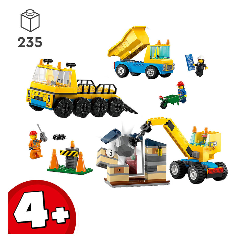 Load image into Gallery viewer, Lego city 60391 kiepwagen, bouwtruck en sloopkraan