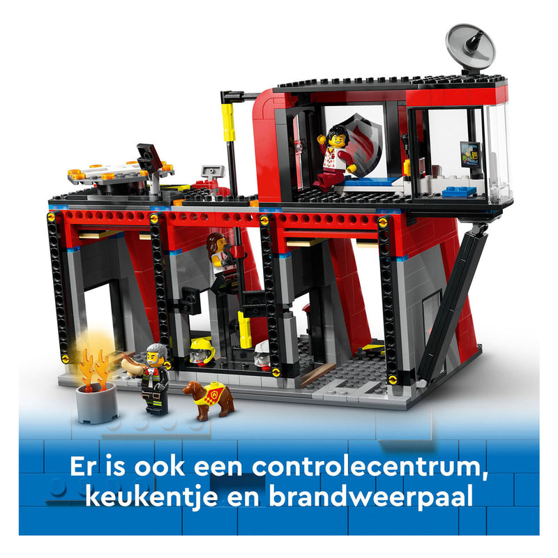 Load image into Gallery viewer, Lego city brandweerkazerne en brandweerauto - 60414