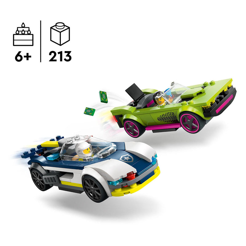 Load image into Gallery viewer, Lego politiewagen en snelle autoachtervolging - 60415