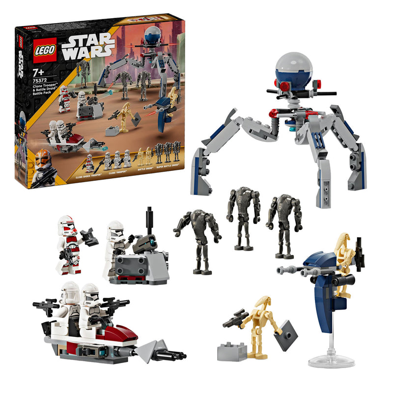 Load image into Gallery viewer, Lego star wars 75372 clone trooper en battle droid battle pack