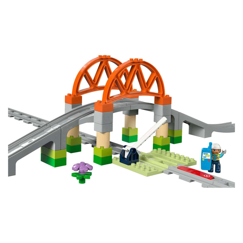 Load image into Gallery viewer, Lego duplo town 10426 treinbrug en rails uitbreidingsset
