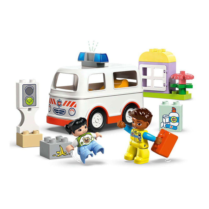 Load image into Gallery viewer, Lego duplo town 10447 ambulance met chauffeur