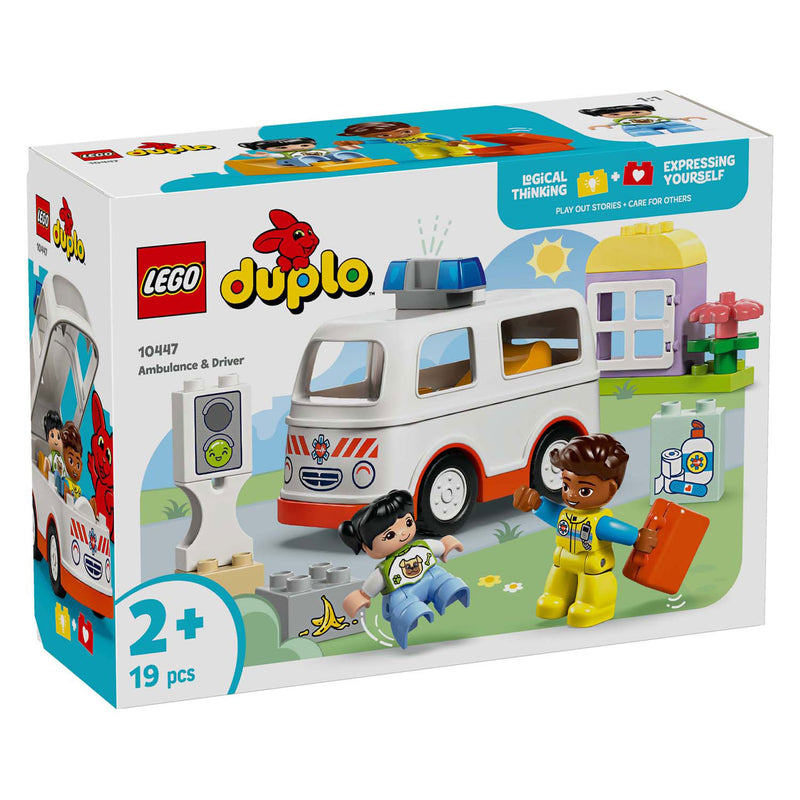 Load image into Gallery viewer, Lego duplo town 10447 ambulance met chauffeur
