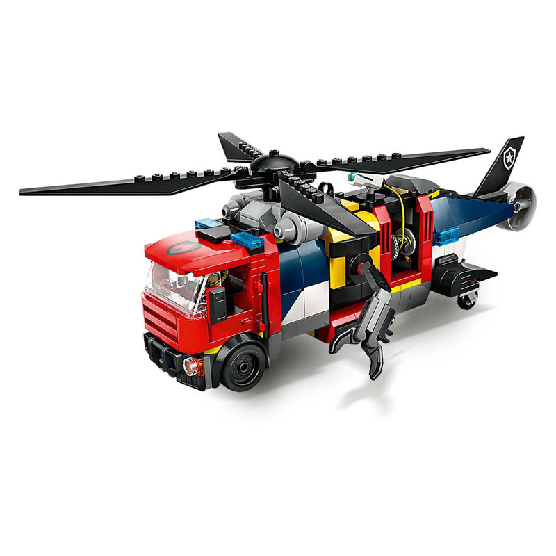 Load image into Gallery viewer, Lego city 60462 helikopter, brandweerauto en onderzeeer remix