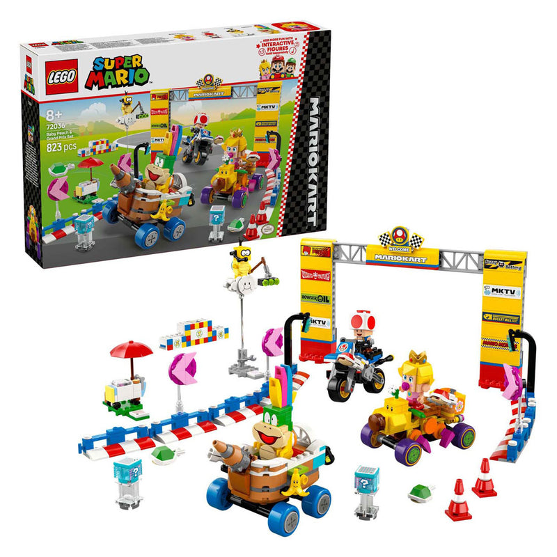 Afbeelding laden in galerijviewer, Lego super mario 72036 mario kart baby peach en grand prix set