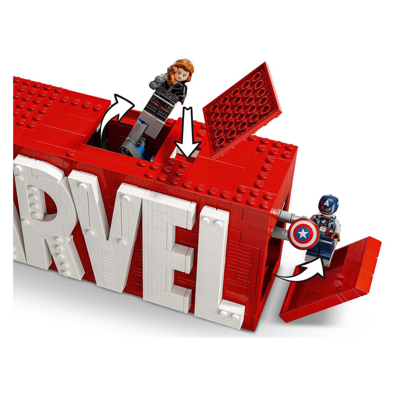 Load image into Gallery viewer, Lego super heroes 76313 marvel logo en minifiguren