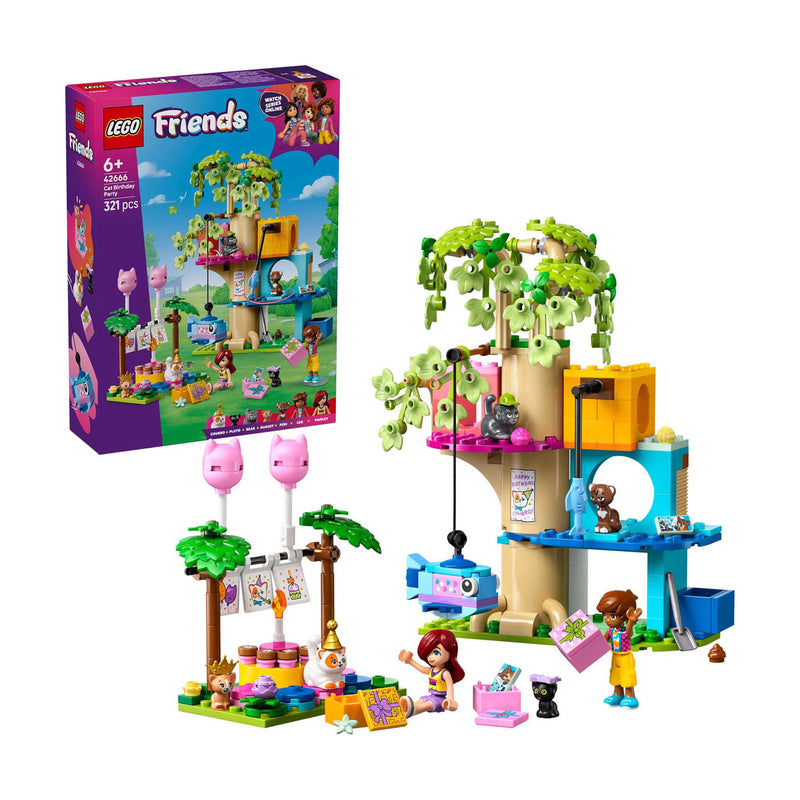 Load image into Gallery viewer, Lego friends 42666 kattenverjaardagsfeestje en boomhut