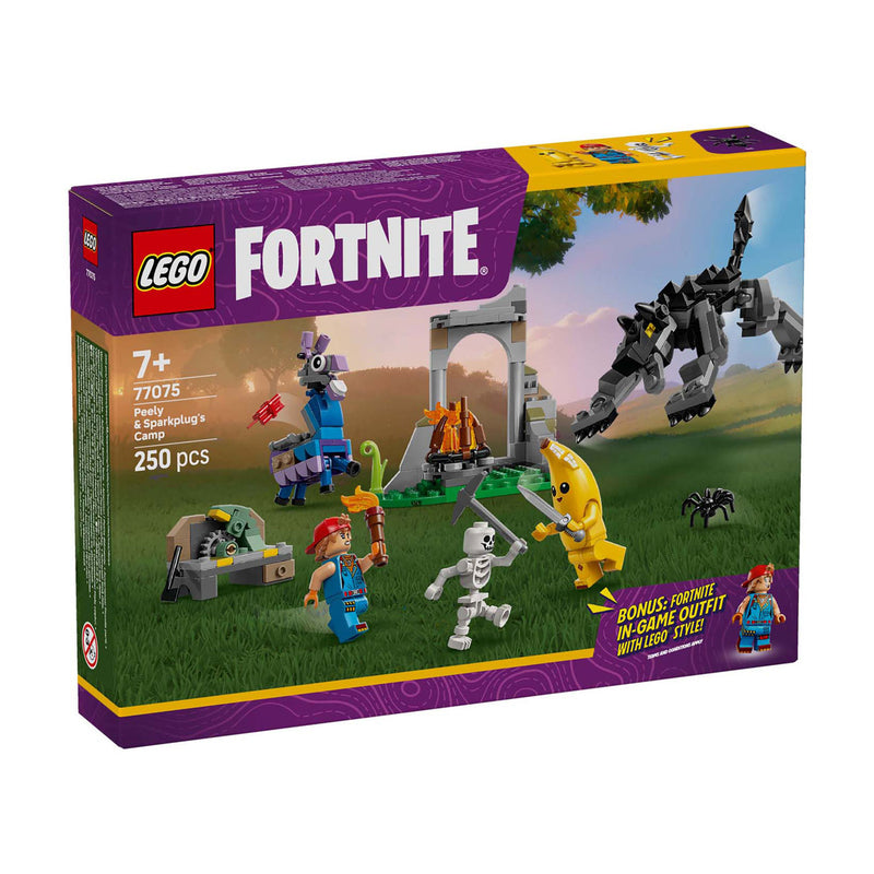 Load image into Gallery viewer, Lego fortnite - peely en sparkplugs kamp constructiespeelgoed (77075)