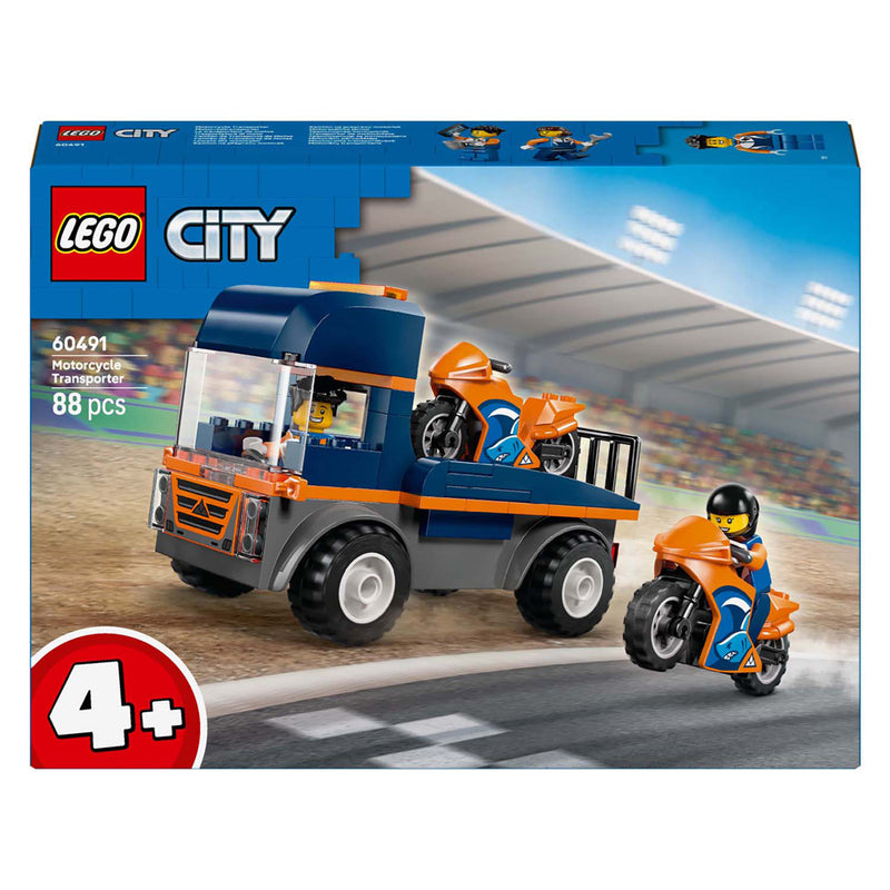 Load image into Gallery viewer, Lego city 60491 transportwagen voor motoren