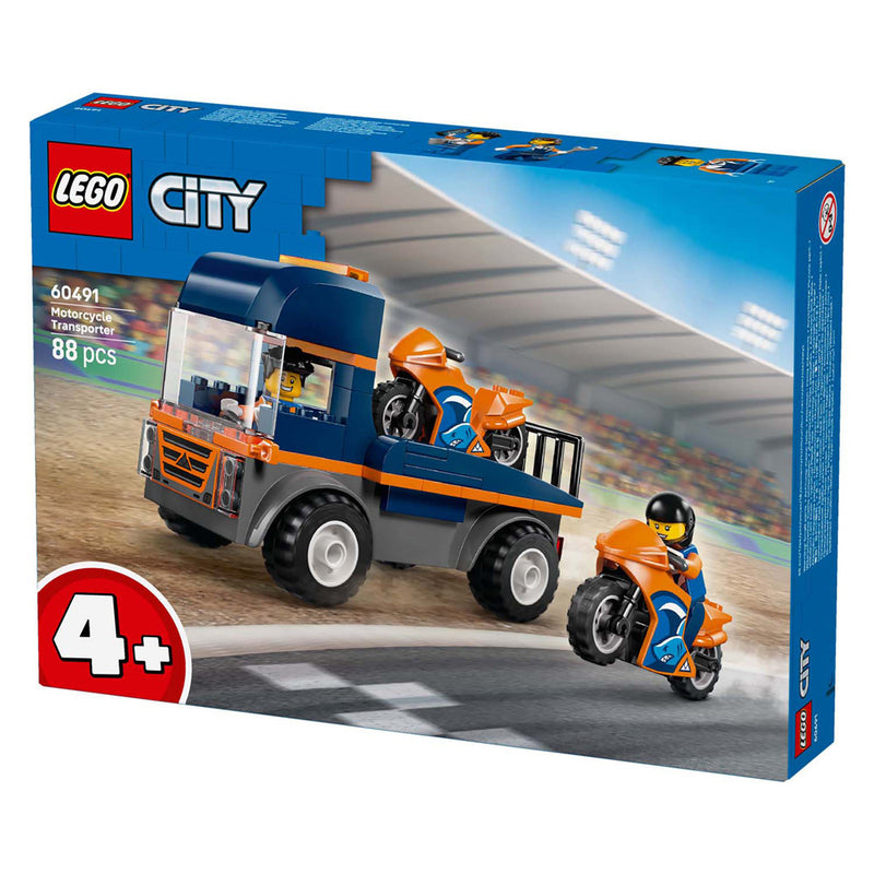 Load image into Gallery viewer, Lego city 60491 transportwagen voor motoren