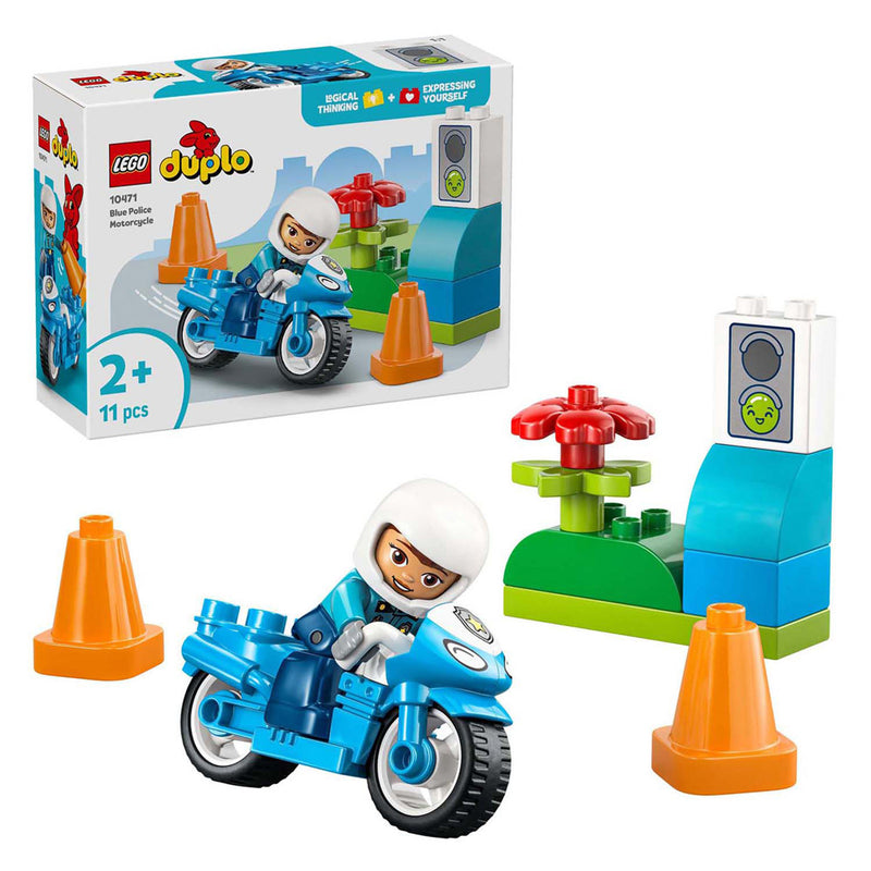 Load image into Gallery viewer, Lego duplo 10471 blauwe politiemotor