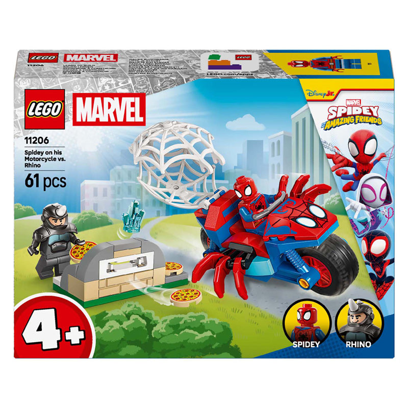 Load image into Gallery viewer, Lego marvel 11206 spidey op zijn motor vs. rhino