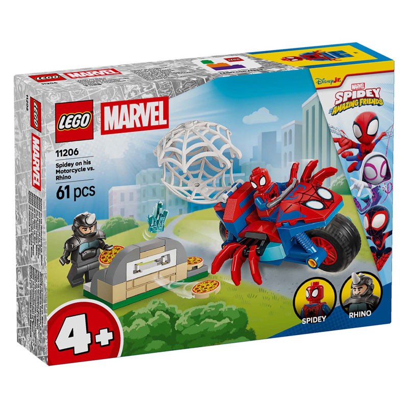 Load image into Gallery viewer, Lego marvel 11206 spidey op zijn motor vs. rhino