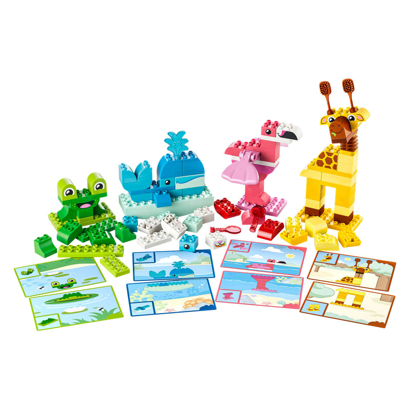 Load image into Gallery viewer, Lego duplo dierenbouwspel educatief montessori speelgoed voor kinderen met dieren figuren 10472