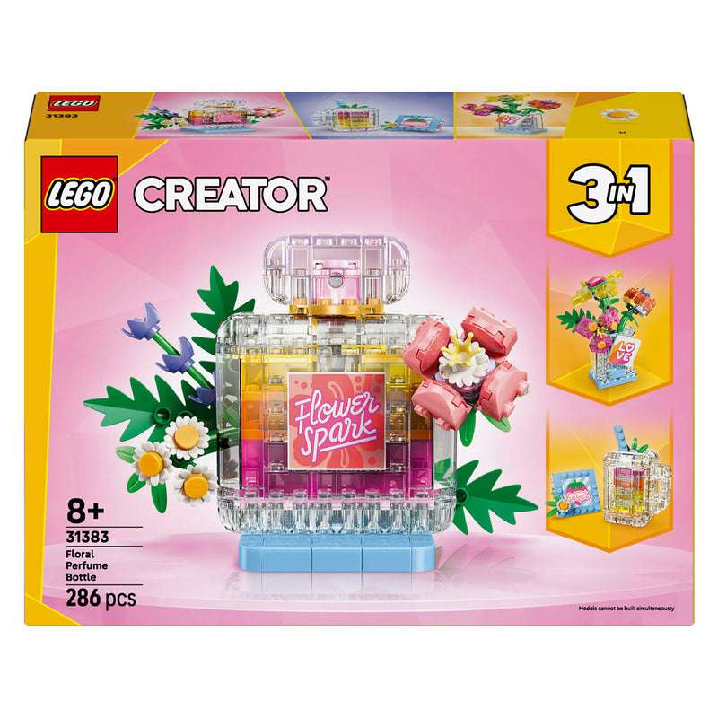 Afbeelding laden in galerijviewer, Lego creator 3in1 parfumfles met bloemen speelgoed voor kinderen en kinderkamer decoratie 31383