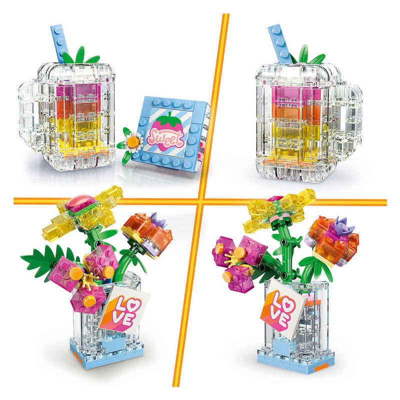 Afbeelding laden in galerijviewer, Lego creator 3in1 parfumfles met bloemen speelgoed voor kinderen en kinderkamer decoratie 31383
