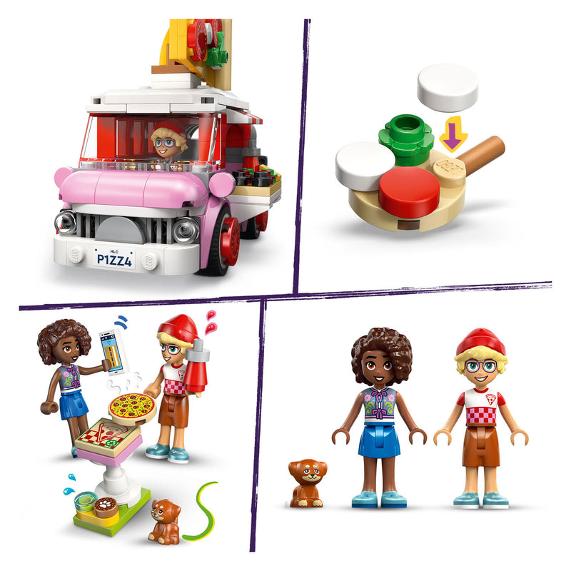 Afbeelding laden in galerijviewer, Lego friends pizzatruck speelgoed voor kinderen vanaf 6 jaar met 2 poppetjes 42694