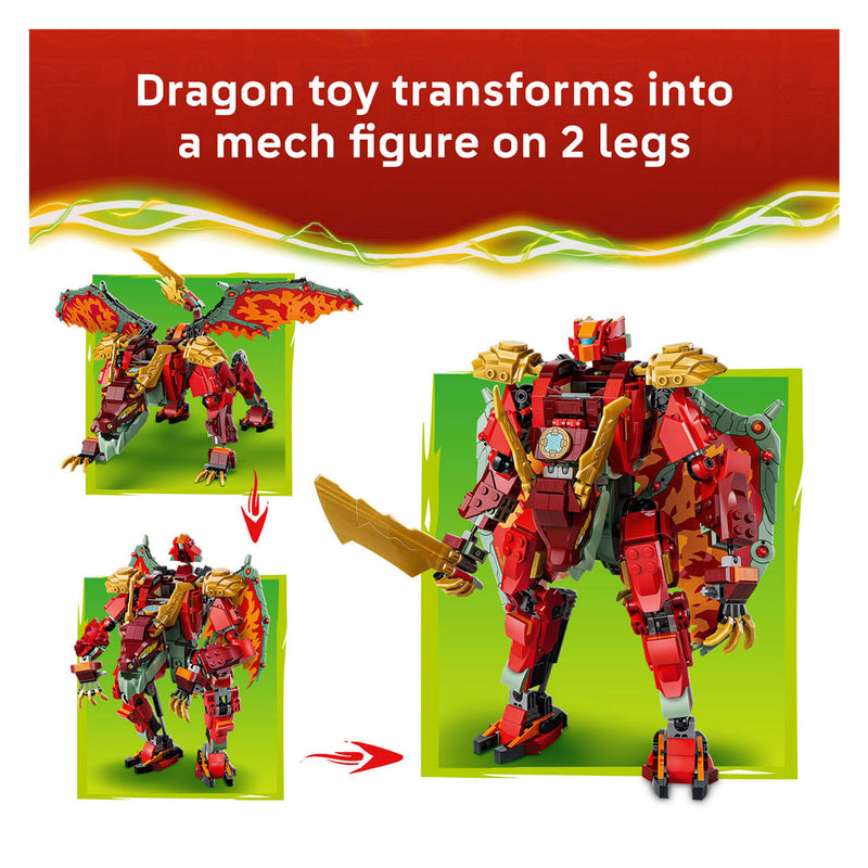 Afbeelding laden in galerijviewer, Lego ninjago 71868 wyldfyre's transformerende drakenmecha