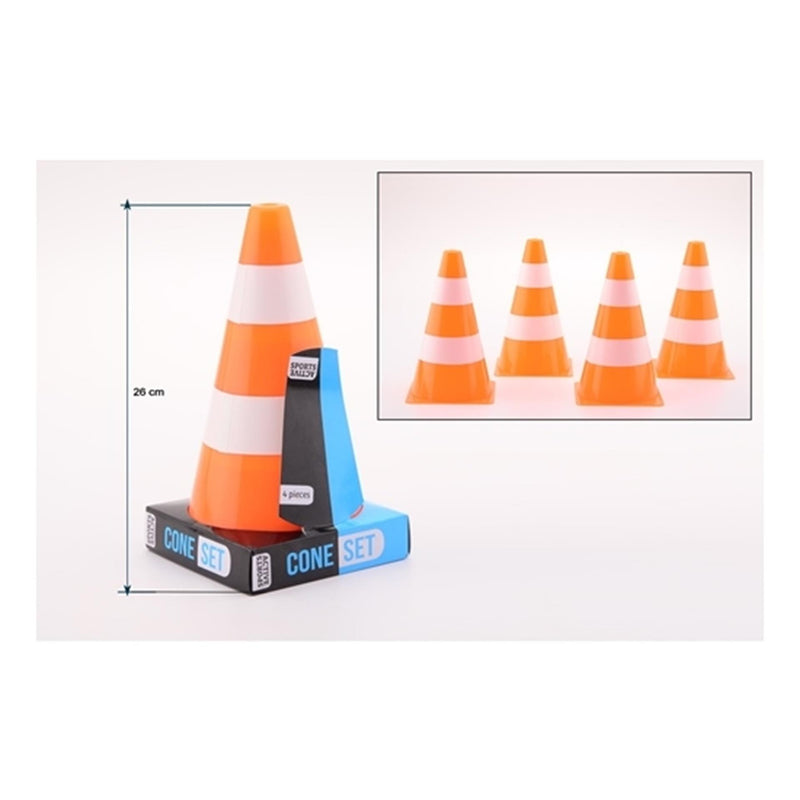 Load image into Gallery viewer, Johntoy sports active oranje witte pylonnen, 4st.