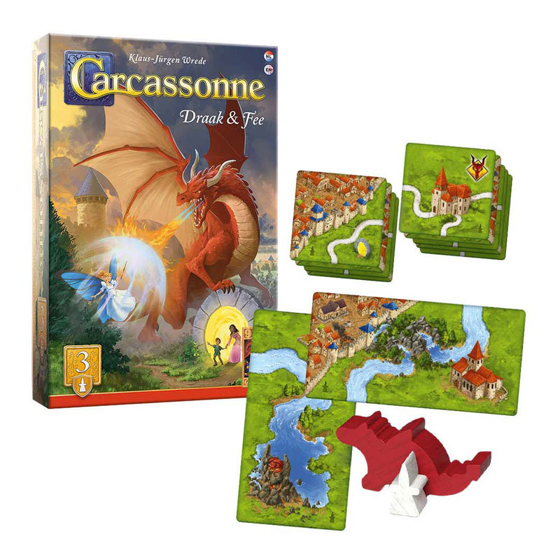 Afbeelding laden in galerijviewer, 999games 999 games carcassonne draak fee uitbreiding
