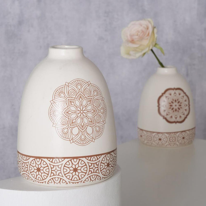 Afbeelding laden in galerijviewer, Boltze home vaas aardewerk h16cm chakra