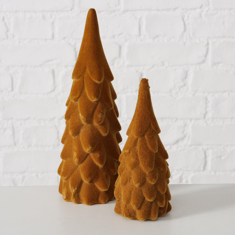 Load image into Gallery viewer, Boltze home decoratieve kerstboom boogy 2-delig h22 cm polyresin bruin