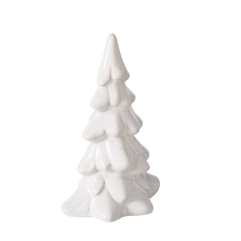 Load image into Gallery viewer, Boltze home deco kerstboom cristo steen h14,5cm wit