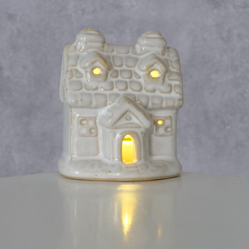Load image into Gallery viewer, Boltze home deco huis cristo steen met led h7cm wit (incl.. 3x lr44 btterij)