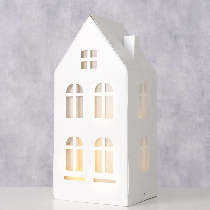 Afbeelding laden in galerijviewer, Boltze home deco huisje domizil metaal led h22,3cm