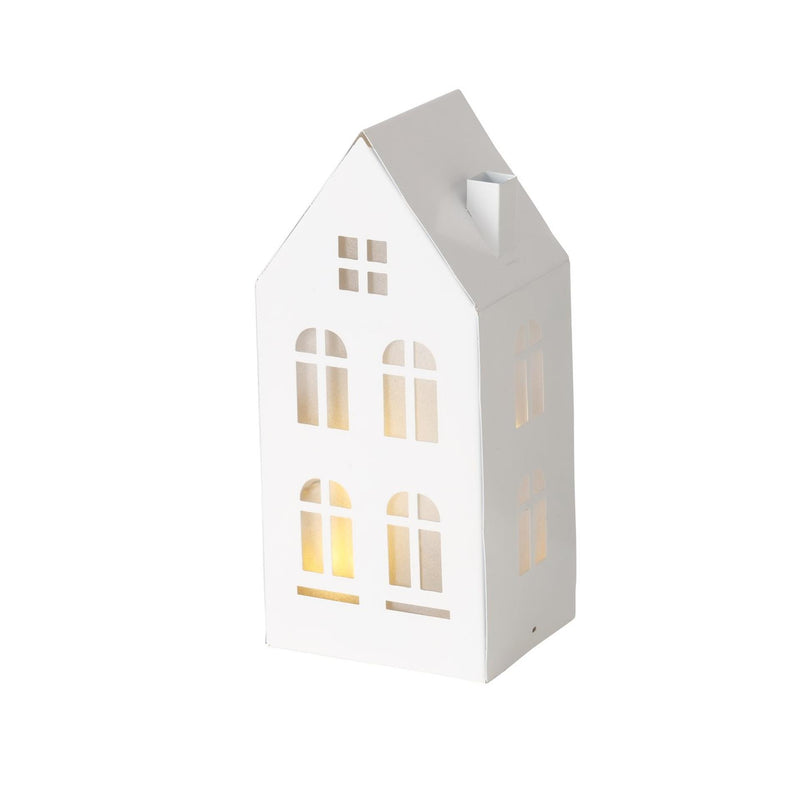 Afbeelding laden in galerijviewer, Boltze home deco huisje domizil metaal led h22,3cm