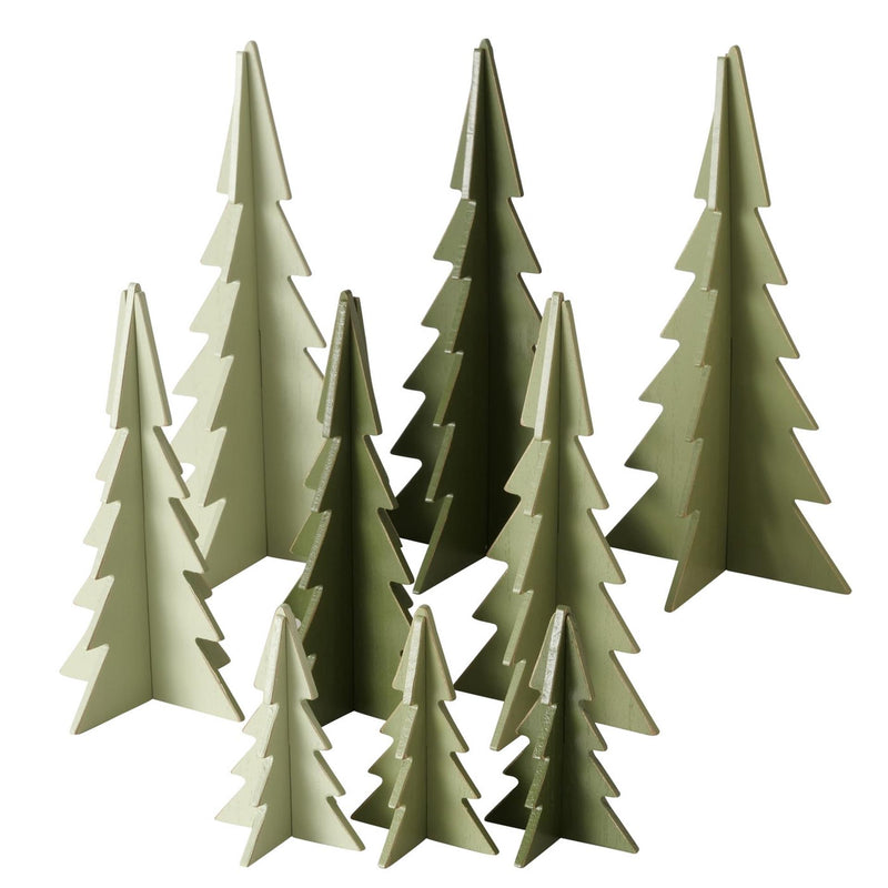 Load image into Gallery viewer, Boltze home decoratief kerstboom ceti 3-delige set h11,5-30cm licht groen midden groen donker groen