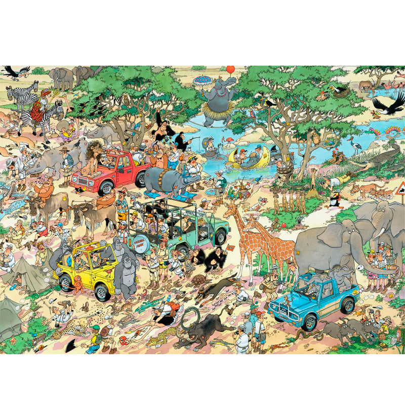 Afbeelding laden in galerijviewer, Jumbo jan van haasteren legpuzzel - 2in1 safari storm, 1000st.