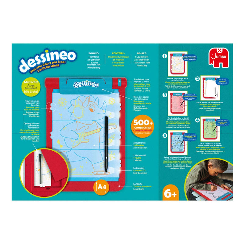 Load image into Gallery viewer, Jumbo Dessineo Characters Stap voor Stap Tekenbord