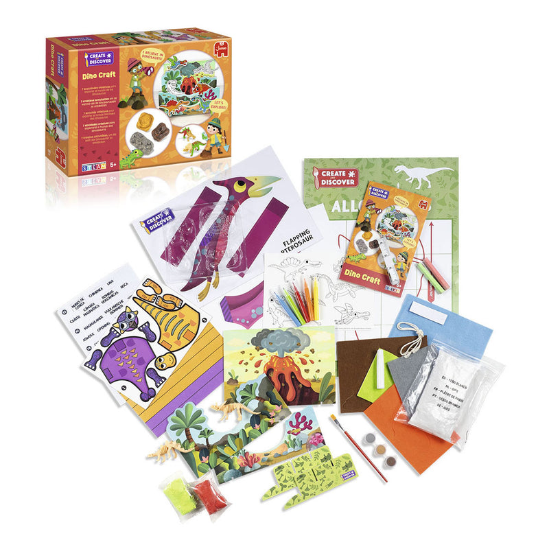 Load image into Gallery viewer, Jumbo create discover dino craft knutselset