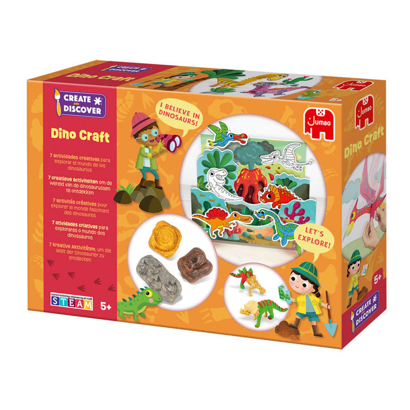 Load image into Gallery viewer, Jumbo create discover dino craft knutselset