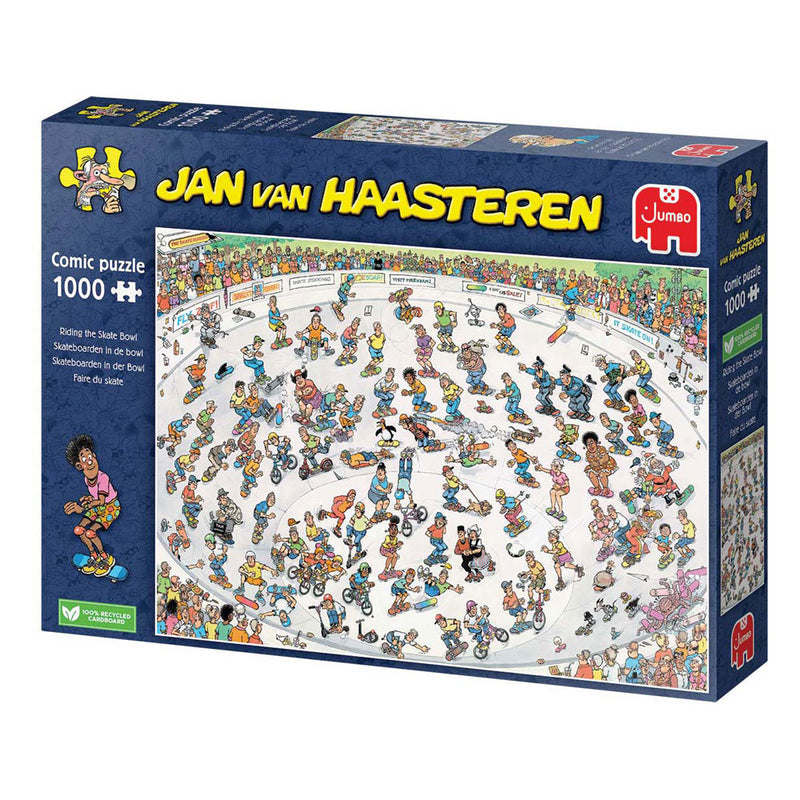 Load image into Gallery viewer, Jumbo jan van haasteren legpuzzel - skateboarden in de bowl, 1000st.