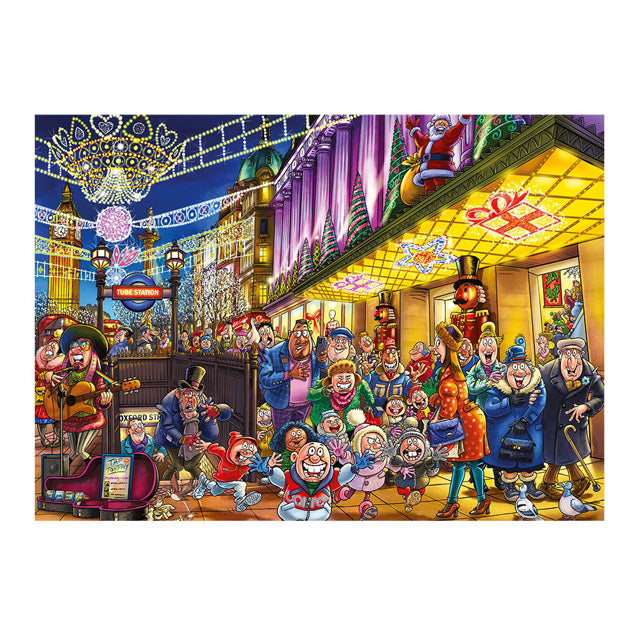 Load image into Gallery viewer, Jumbo Wasgij Christmas 20 Legpuzzel De Geesten van Kerstmis, 2x1000st.