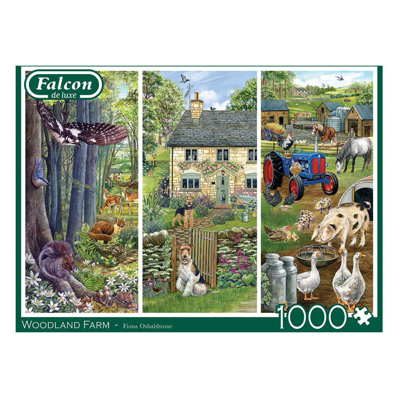 Load image into Gallery viewer, Jumbo falcon legpuzzzel - woodland farm, 1000st.