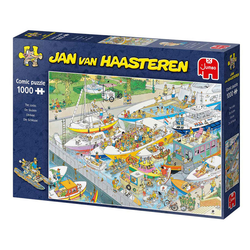 Afbeelding laden in galerijviewer, Jumbo jan van haasteren legpuzzel - de sluizen, 1000st.