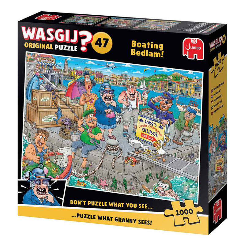 Load image into Gallery viewer, Jumbo wasgij original 47 legpuzzel - de boot in! - 1000st.