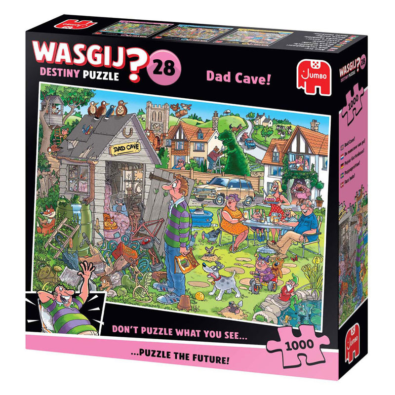 Load image into Gallery viewer, Jumbo wasgij destiny 28 legpuzzel - de mancave van pa, 1000st.