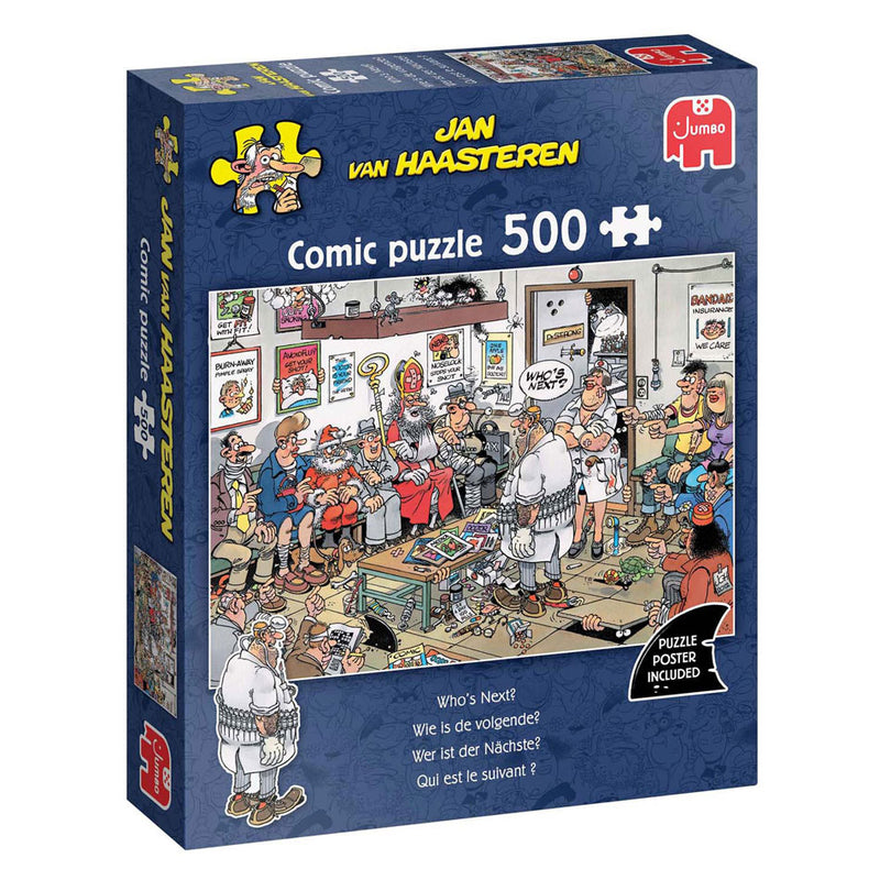 Load image into Gallery viewer, Jumbo jan van haasteren legpuzzel - wie is de volgende, 500st.