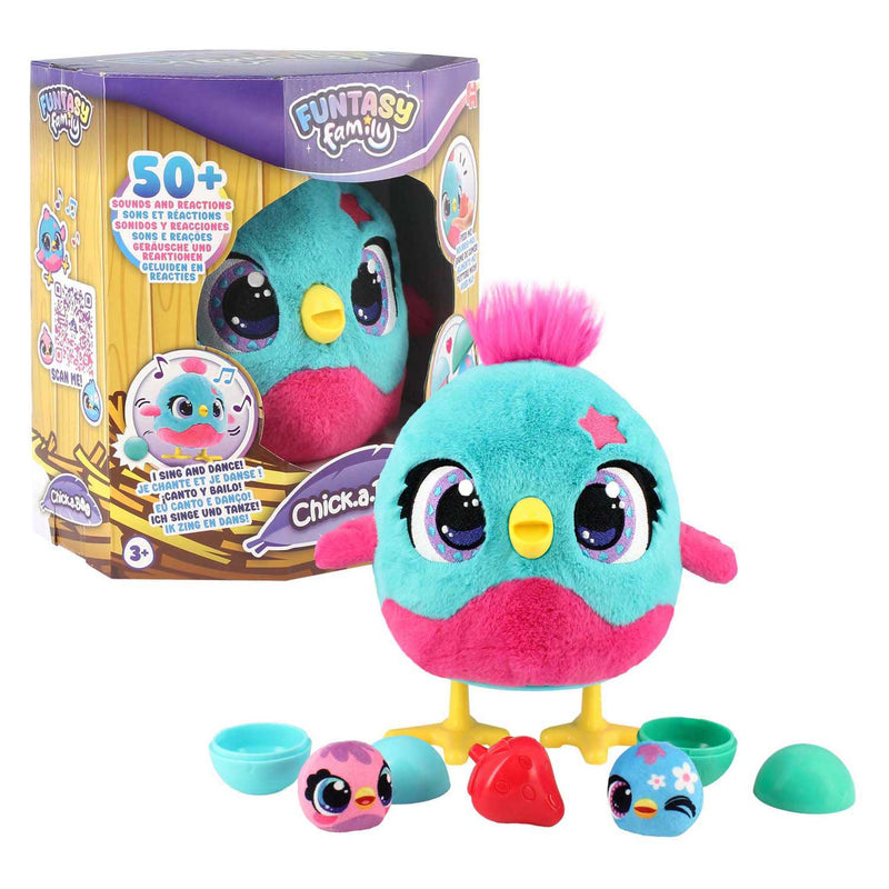 Load image into Gallery viewer, Funtasy family jumbo - - chick-a-boo - vanaf 3 jaar - interactieve knuffel - speelgoed met geluid - zingt, danst en legt kuikens