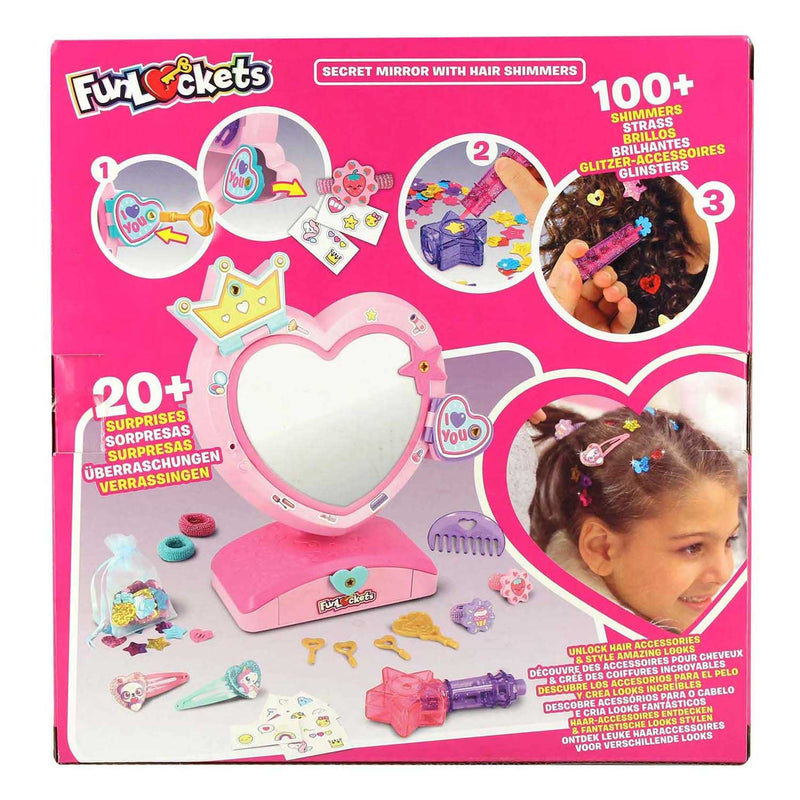 Load image into Gallery viewer, Jumbo funlockets geheime spiegel met haarglinsters | 2 stuks