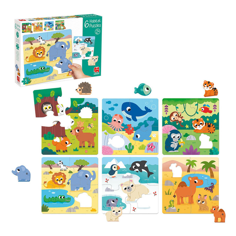 Load image into Gallery viewer, Jumbo goula puzzel 6 habitat - 5st.